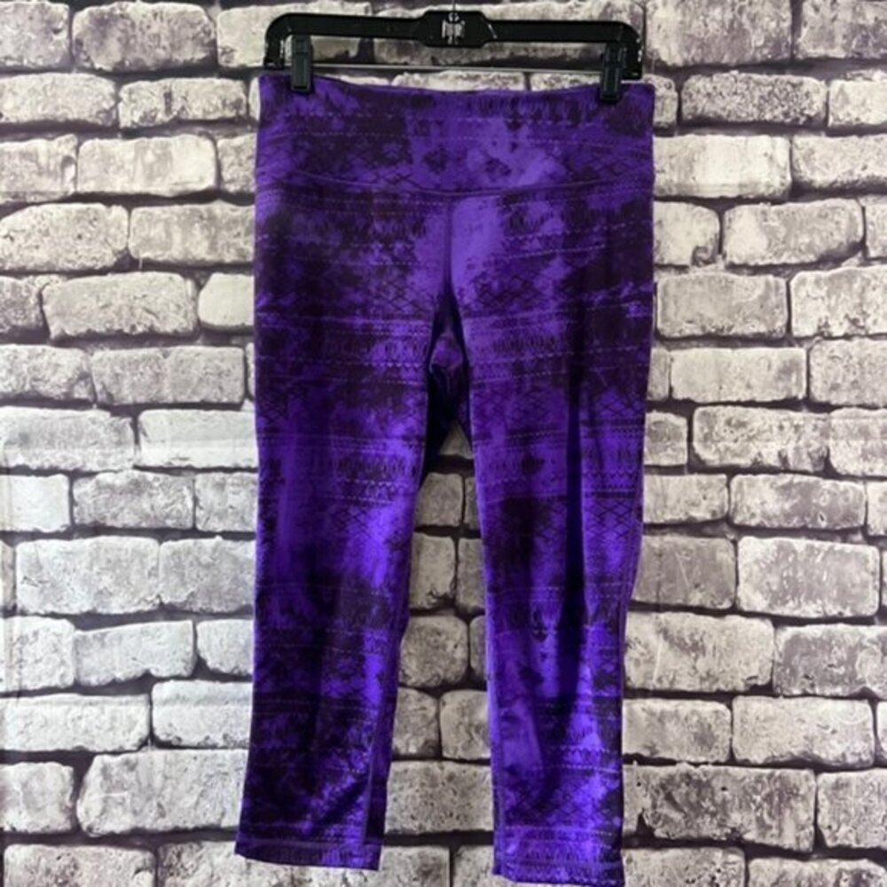 Tangerine Purple Pull On Elastic Waist Crops Size Medium